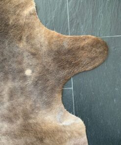 Kuhfell nussbraun uni gestromert
