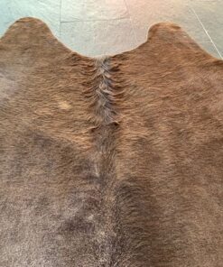 Kuhfell nussbraun uni gestromert