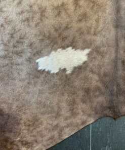 Kuhfell nussbraun uni gestromert