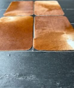 4er Tischset aus Kuhfell