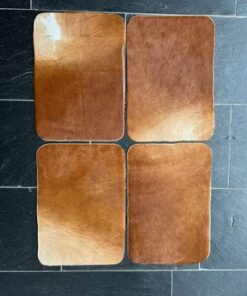 4er Tischset aus Kuhfell