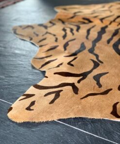 Kuhfell bedruckt Design Tiger