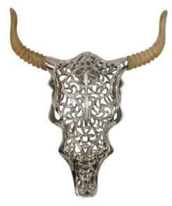 Dekoschädel Stierkopf Alu