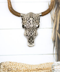 Dekoschädel Stierkopf Alu