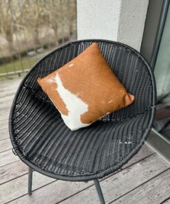 Kuhfellkissen-braun-weiss